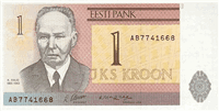 1 Estonian kroon (Obverse)