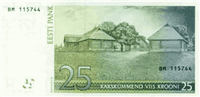 25 Estonian krooni (Reverse)