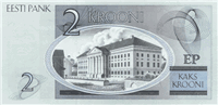 2 Estonian krooni (Reverse)