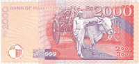 2000 Mauritian rupees (Obverse)