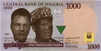 1000 Nigerian naira (Obverse)