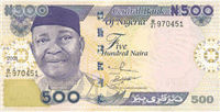 500 Nigerian naira (Obverse)