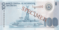 100 Nicaraguan córdobas (Obverse)