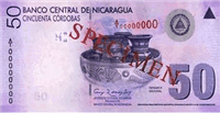 50 Nicaraguan córdobas (Obverse)