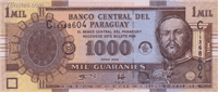 1000 Paraguayan guaranies (Obverse)