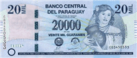 20000 Paraguayan guaranies (Obverse)